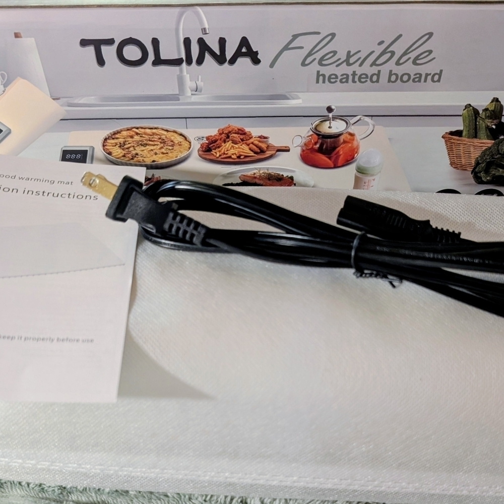 New TOLINA Flexible Heated Board- Child lock, Timer, Heat Settings 24"W X 14"L